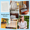 Cotton Embroidered Lace Fabric OCOR-WH0091-29-6