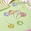 14Pcs 7 Colors Gradient Color Transparent Resin Big Pendants FIND-TA0004-65-6