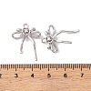 Brass Micro Pave Clear Cubic Zirconia Pendants KK-S376-17B-P-3