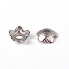 Tibetan Style Alloy Bead Caps TIBEB-P002-08AS-NR-3