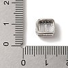 Rack Plating Brass Micro Pave Clear Cubic Zirconia Rectangle Multi-Strand Links KK-A229-24P-3