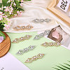 8 Pairs 2 Colors Alloy Plastic Interlocking Clasps FIND-CA0010-90A-5