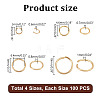 400Pcs 4 Styles 304 Stainless Steel Open Jump Rings STAS-GA0001-66-2