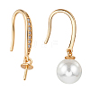 1 Pair 925 Sterling Silver Ear Hooks STER-BC0003-59G-1