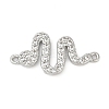 Brass Micro Pave Clear Cubic Zirconia Connector Charms KK-G526-02P-1
