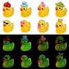 40Pcs 8 Styles Resin Duck Miniature Model AJEW-CJ0001-82-1