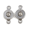 304 Stainless Steel Snap Clasps X-STAS-K311-03P-1