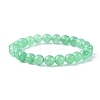 Dyed Natural Green Aventurine Beads Stretch Bracelets BJEW-Q305-1