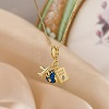 Airplane & Earth & Passport 304 Stainless Steel Micro Pave Clear Cubic Zirconia Pendant Necklaces FS-WG81D22-07-1