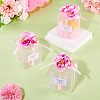 Clear PVC Candy Gift Packaging Boxes with Ribbon & Artificial Flower CON-TAC0001-20A-7