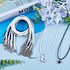 50Pcs 2 Colors Waxed Imitation Leather Cord Necklace Makings MAK-SP0001-05-4