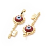 Handmade Evil Eye Lampwork Pendants ZIRC-F136-05G-07-3