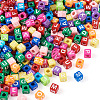 Mixed Color Acrylic Enamel Beads SACR-TA0001-08-2