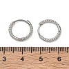 Twist Textured 304 Stainless Steel Huggie Hoop Earrings SA-CBA46AF-27P-02-5