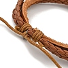 Braided PU Leather & Waxed Cords Multi-strand Bracelets BJEW-P329-07A-AB-3