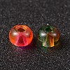 Spray Painted Glass European Beads X-DGLA-R016-12mm-M-3