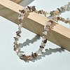 Natural Supper 7 Rutilated Quartz Chip Beaded Necklaces for Men Women NJEW-G159-01V-2
