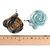 Natural Flower Amazonite Carved Big Pendants GG-CBA3958-01P-3
