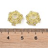 Brass Micro Pave Cubic Zirconia Beads Caps KK-B087-16A-G-3