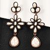 Alloy Synthetic Turquoise Dangle Stud Earrings EJEW-U053-06R-1