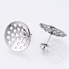 Non-Tarnish 304 Stainless Steel Stud Earring Findings STAS-Q231-03C-A-1