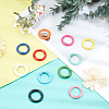24Pcs 12 Colors Spray Painted Eco-Friendly Alloy Spring Gate Rings FIND-PH0003-35-2