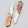 Opaque Resin & Walnut Wood Pendants RESI-S389-039A-C04-2