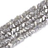 Electroplate Opaque Glass Beads Strands GLAA-N022-4mm-21-1