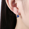 Brass Cubic Zirconia Hoop Earrings EJEW-BB31716-G02-7