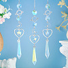 3Pcs Alloy Planet Moon Hanging Ornaments HJEW-TA00367-5