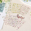 6 Sheets 6 Styles Tulip Pattern Self Adhesive PET Nail Art Stickers Decals MRMJ-SP0001-20-3