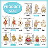 10pcs 5 Styles Marine Organism Theme Brass Micro Pave Cubic Zirconia Charms FIND-FG0004-04-2