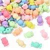 100Pcs Rubberized Style Acrylic Beads SACR-YW0002-06-1