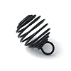 Carbon Steel Spiral Bead Cage Pendants IFIN-WH0027-47A-EB-2