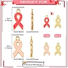 60Pcs 2 Colors Alloy Enamel Pendants ENAM-YW0004-37-3