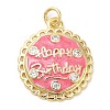 Brass Micro Pave Cubic Zirconia Pendants KK-Q775-20G-1