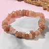 Natural Sunstone Chip Beads Stretch Bracelets for Men Women BJEW-C145-01B-3