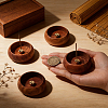 Round Wood Incense Burners Holder AJEW-WH0696-817B-3