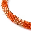 Glass Crochet Beaded Necklace NJEW-Z029-04C-3