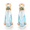 Faceted Glass Pendants GLAA-T010-004E-1