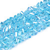 Electroplate Transparent Glass Beads Strands GLAA-N021-4mm-04-1