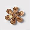Flower Brass Enamel Beads KK-K114-C01-G-2