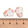 Light Gold Plated Alloy Enamel Pendants ENAM-Z017-13KCG-01-3