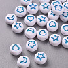 White Opaque Acrylic Beads MACR-N008-41B-1
