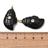 Natural Obsidian Carved Pendants G-H357-05G-03-2
