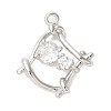 Brass Micro Pave Cubic Zirconia Pendants LS-KK-D091-04P-1