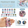 190Pcs 19 Colors Electroplate Transparent Crackle Glass Beads GLAA-TA0002-18-4