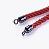 Nylon Twisted Cord Bracelet Making MAK-F018-B-RS-5