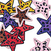 10Pcs 10 Styles Polyester Leopard Print Embroidery Cloth Iron on/Sew on Patches PATC-TA0001-58-3