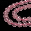 Natural  Rose Quartz Beads Strands G-L104-6mm-01-3
